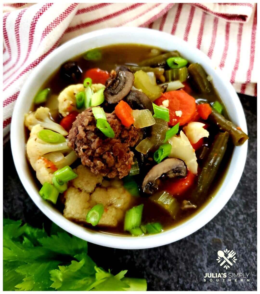 Low Carb Hamburger Vegetable Soup Julias Simply Southern