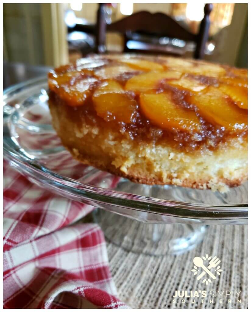 Southern Peach Upside Down Cake Recipe - Easy - Delicious - Late Summer