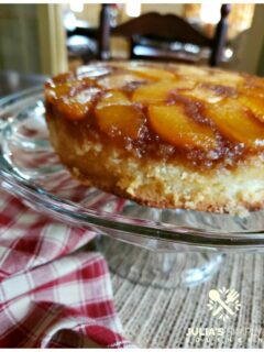 Southern Peach Upside Down Cake Recipe - Easy - Delicious - Late Summer