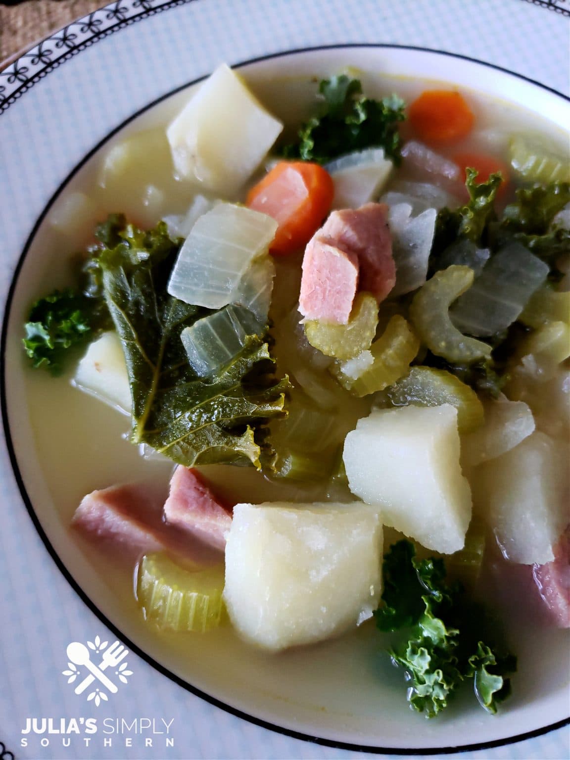 Ham Potato Kale Soup Recipe Julias Simply Southern