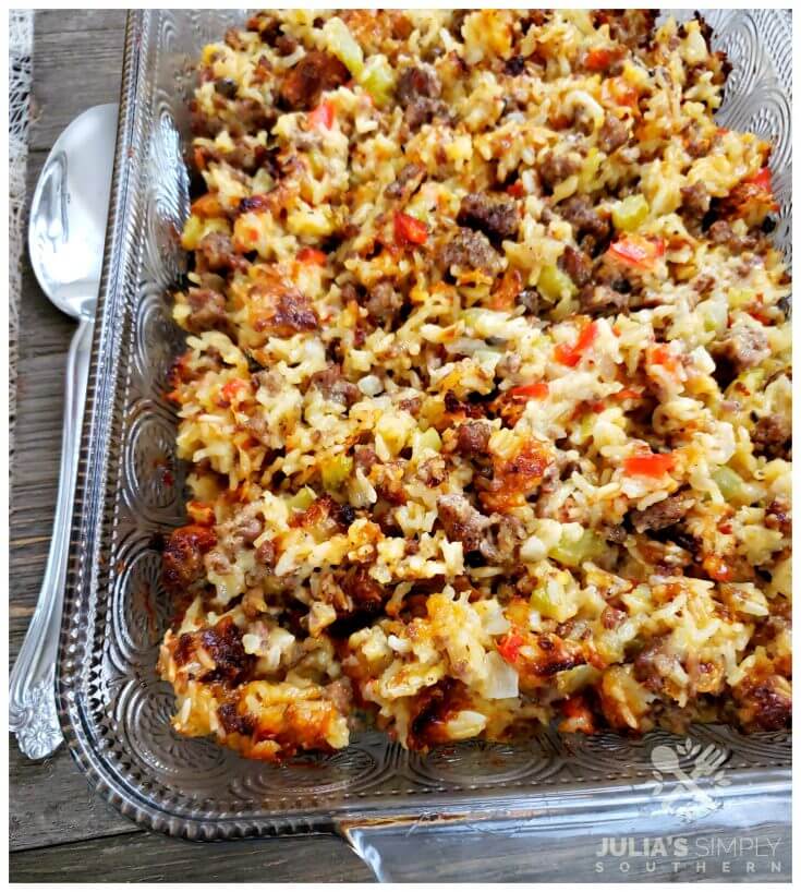 Amazing recipe for sausage and rice casserole