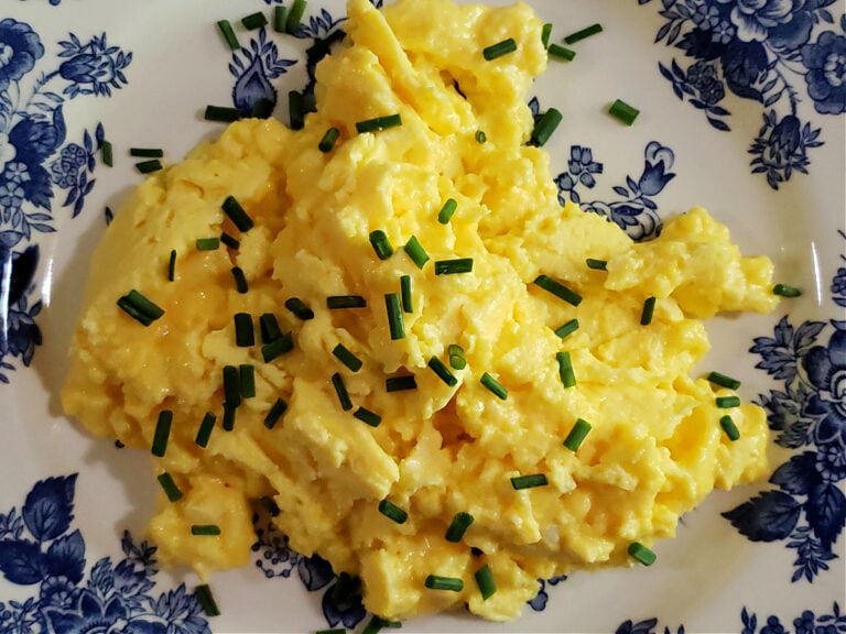 Scrambled Duck Eggs Recipe with Ricotta and Chives