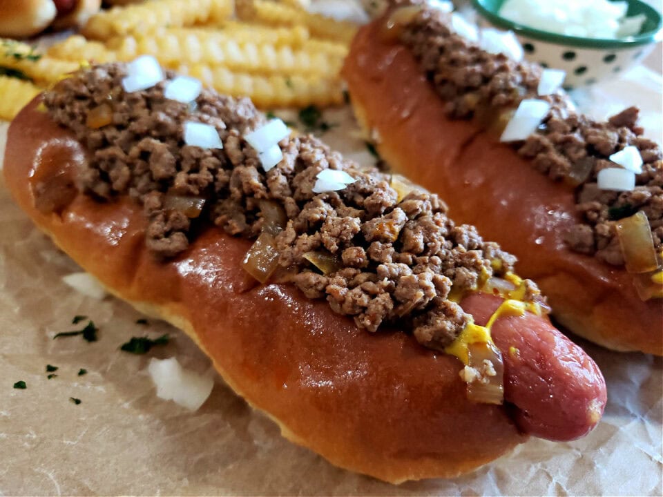 Crock Pot Hot Dog Chili Easy Slow Cooker Recipe Julias Simply Southern