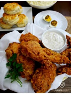 Grandmama's Southern Fried Chicken Recipe in a skillet