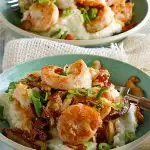 Charleston lowcountry shrimp and grits recipe with bacon - Julia's Simply Southern