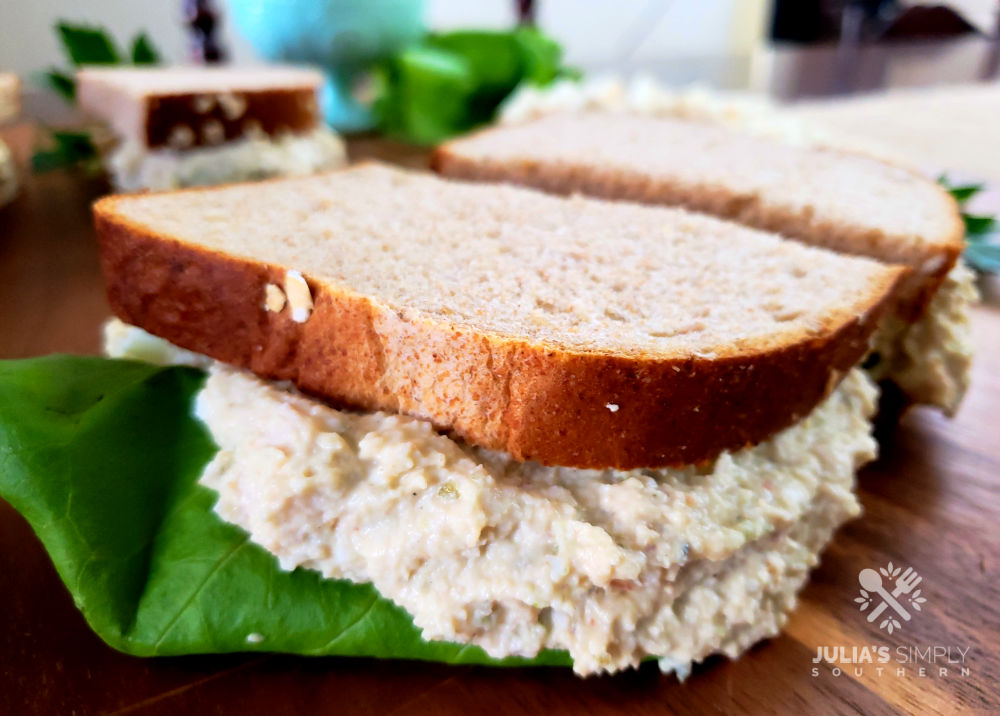 Sandwich with the Chick-Fil-A original chicken salad recipe copycat