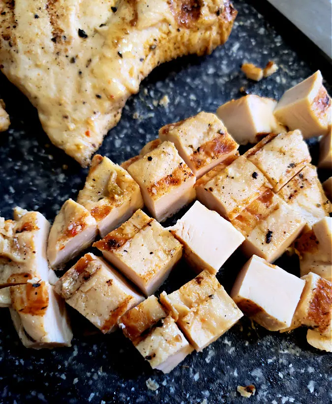 chopped grilled chicken breasts