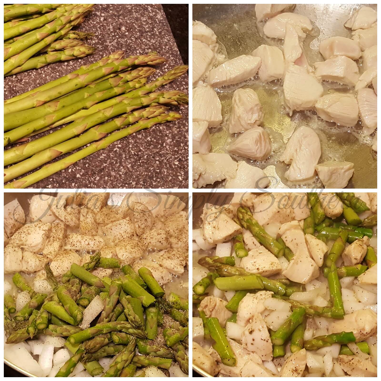 Chicken & Asparagus Spaghetti Bake - Julias Simply Southern
