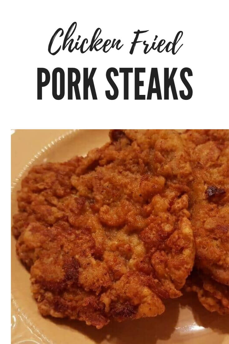 Chicken Fried Pork Steaks - this Southern style fried pork recipe uses tenderized, or cubed, pork pieces. It's kid friendly and delicious #porkchops #porkrecipes #cubedpork