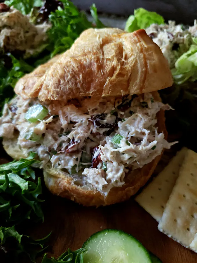 Chicken Salad sandwich served on a croissant