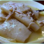 Southern Style Chicken and Dumplings with thin pastry noodle like dumplings