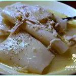 Southern Style Chicken and Dumplings with thin pastry noodle like dumplings