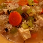 Chicken and Rice Soup in a bowl