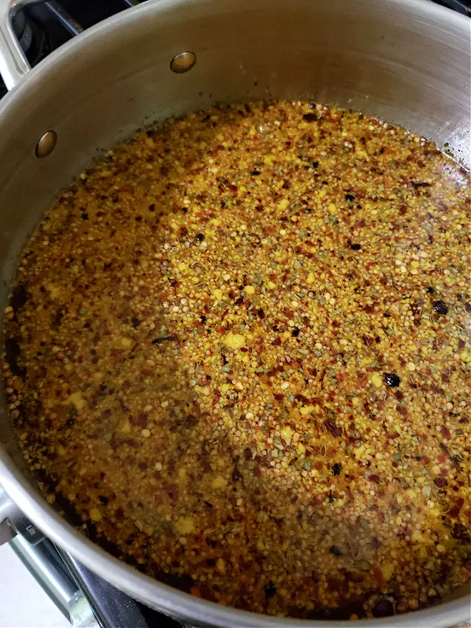 Vinegar, sugar and spices brine 