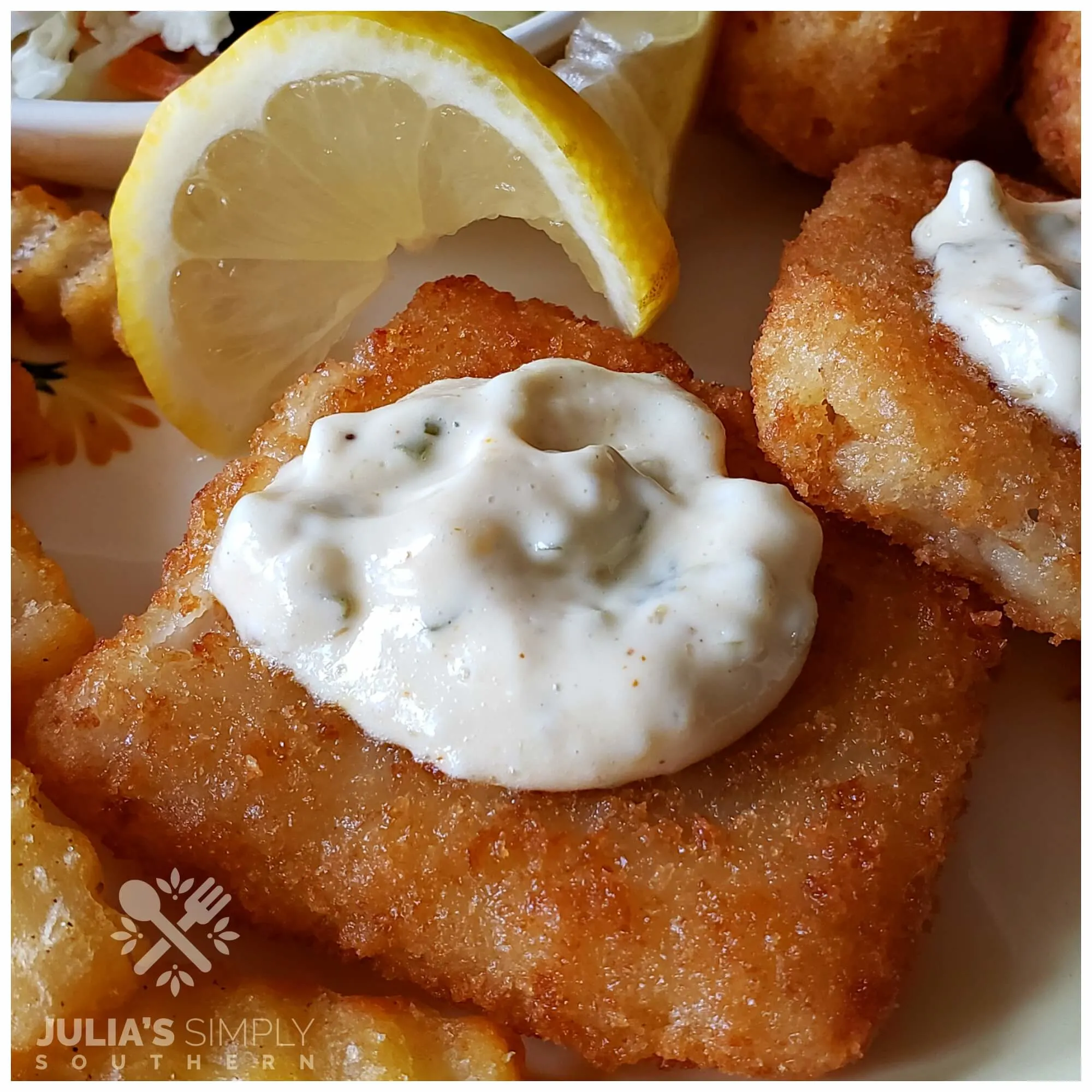 Southern tartar sauce on fried fish