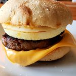 English Muffin Breakfast Sandwich with Sausage, Egg and Cheese