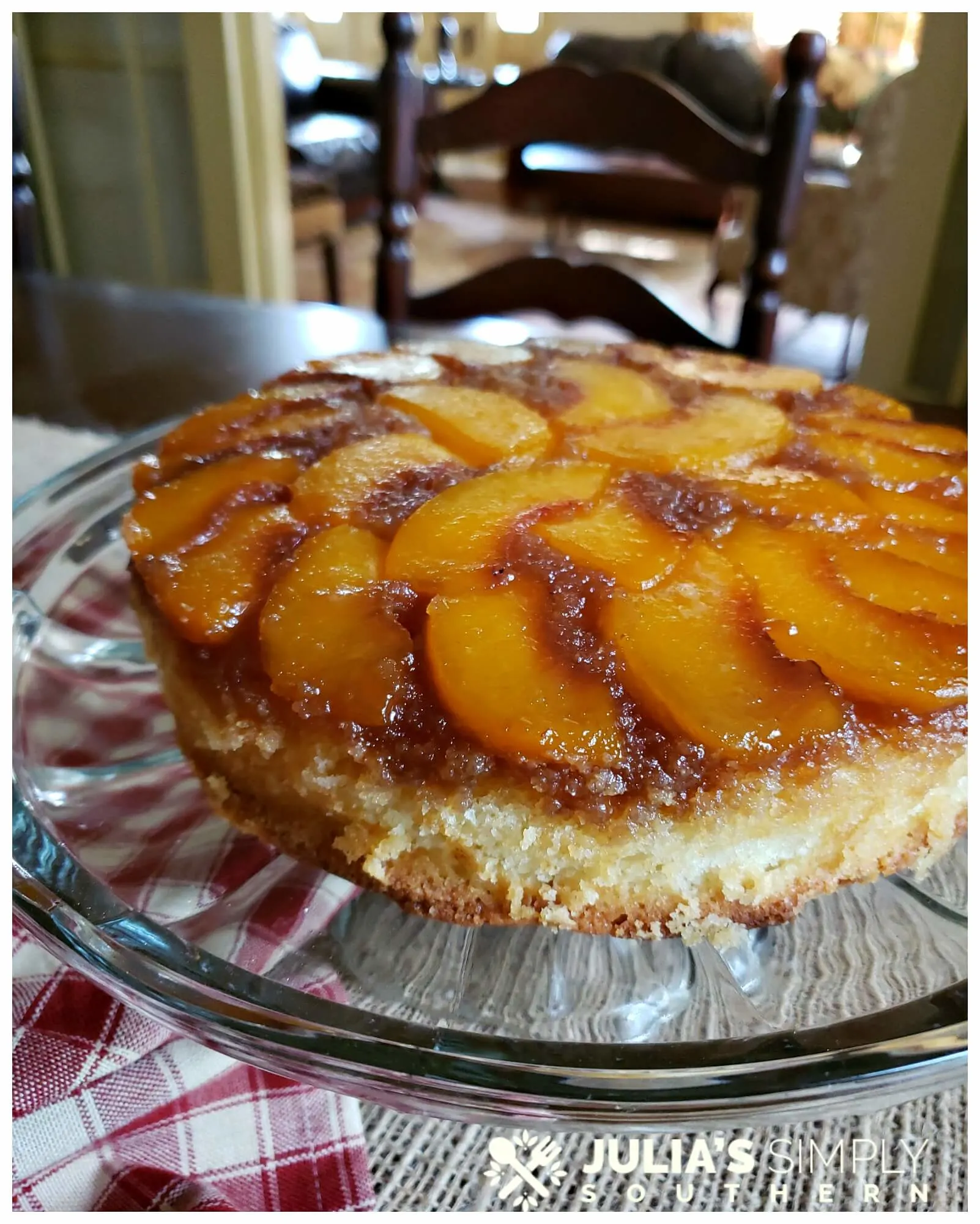 Beautiful peach cake