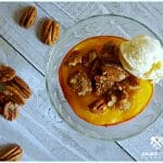 Fresh Peaches Dessert - Bourbon baked peaches - Julia's Simply Southern