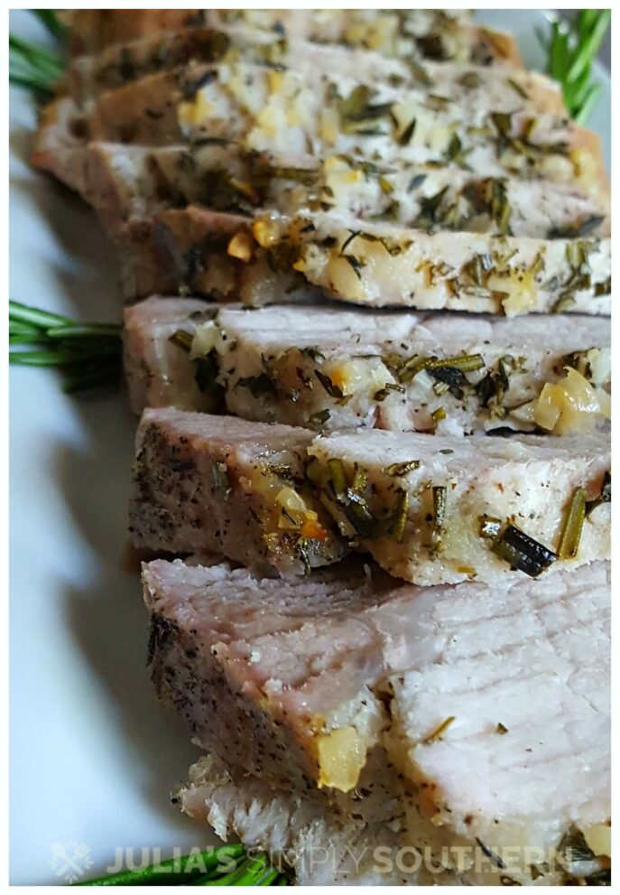 Garlic and Herb Crusted Pork Roast Recipe - Julia's Simply Southern -