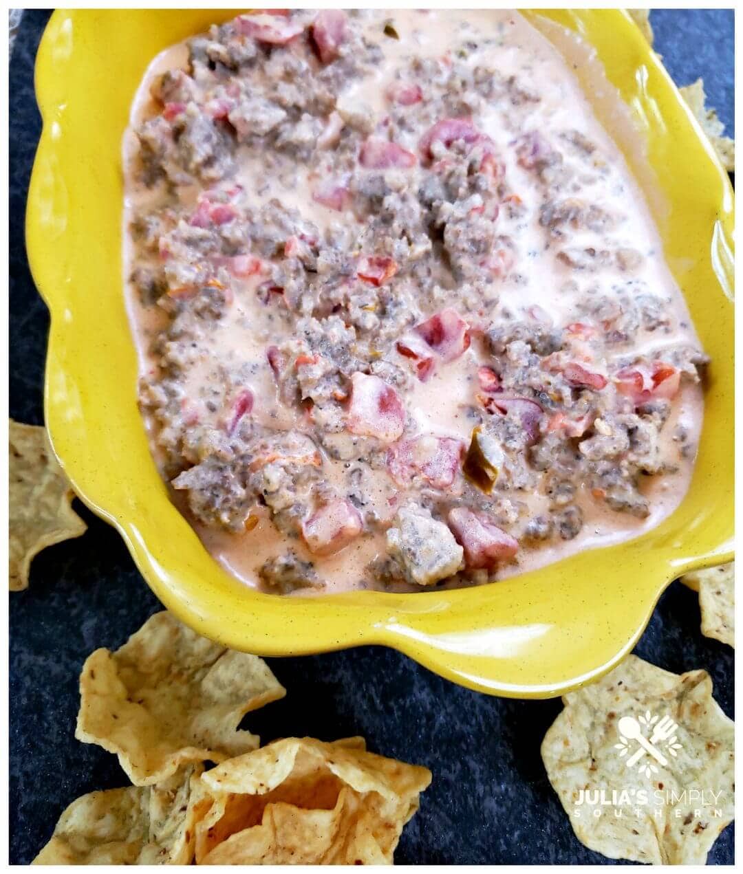 3 Ingredient Sausage Dip Julias Simply Southern