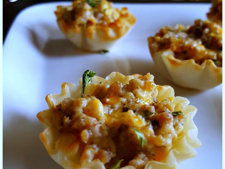 Sausage Ranch Phyllo Cups - Spicy Southern Kitchen