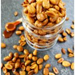 An easy appetizer party food with nuts. Serve delicious bbq peanuts that are a mix of smokey, sweet and spicy that guests will love.