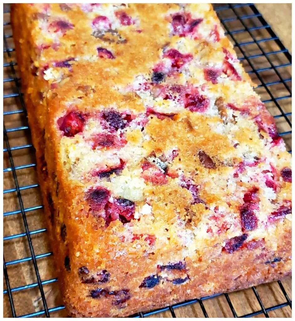 Cooling holiday cranberry Bread before glazing