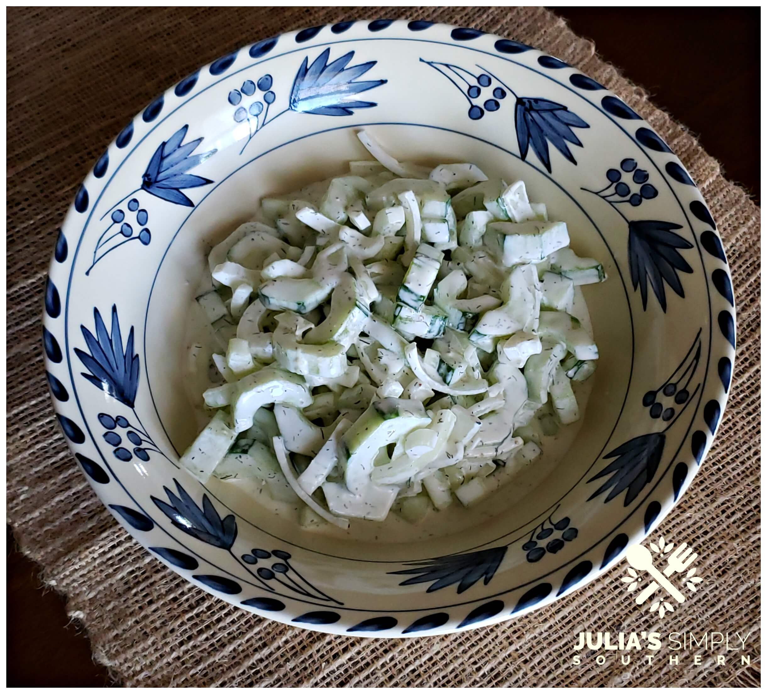 Creamy Cucumber Salad With Dill Julias Simply Southern