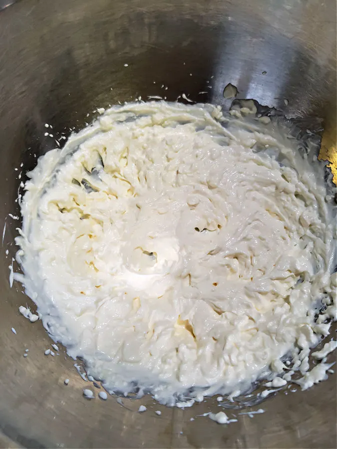 cold corn dip with mayo and sour cream and cream cheese dressing mixture