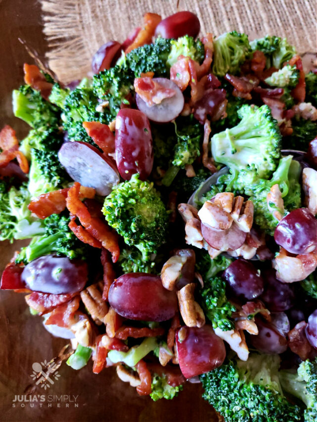 Crunchy Broccoli Salad Recipe - Julias Simply Southern