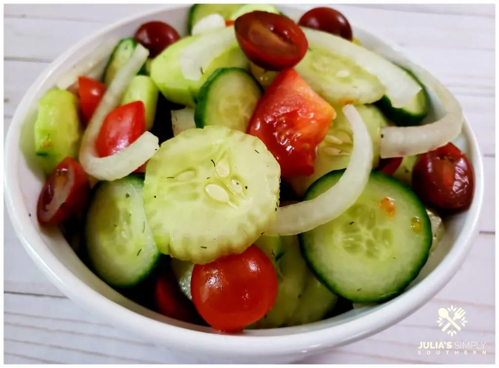 Cucumber Salad with Onion and Tomato - Easy Recipe