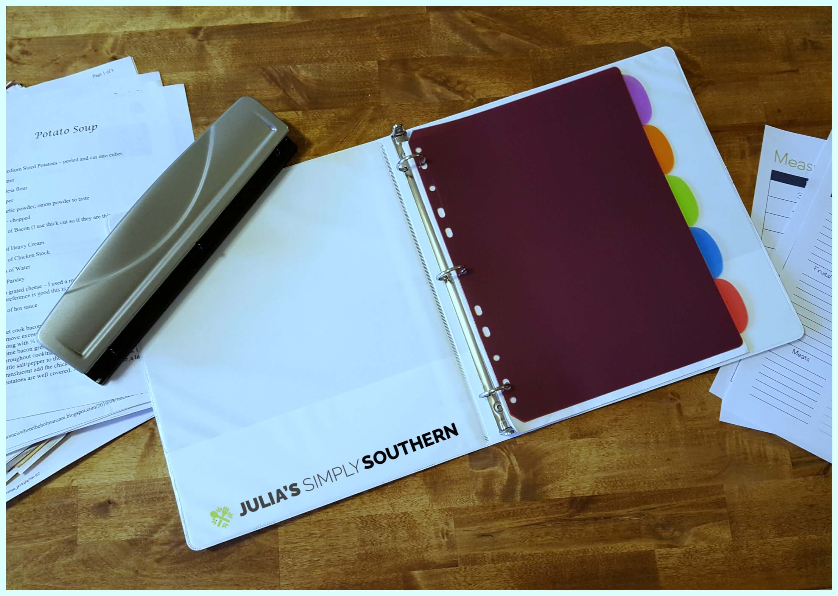 FREE Recipe Binder Printables Organizer Kit Julias Simply Southern