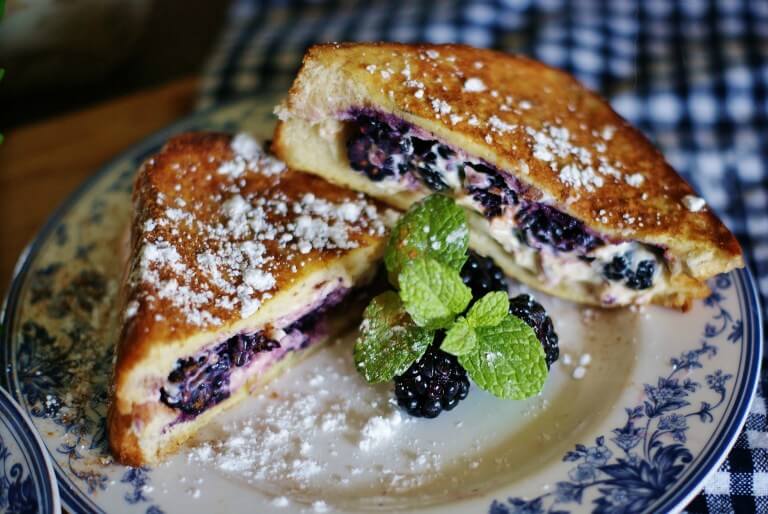 French-Toasted Blackberry Grilled Cheese