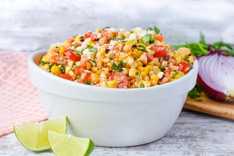 Mexican Corn Salad from fresh corn on the cob