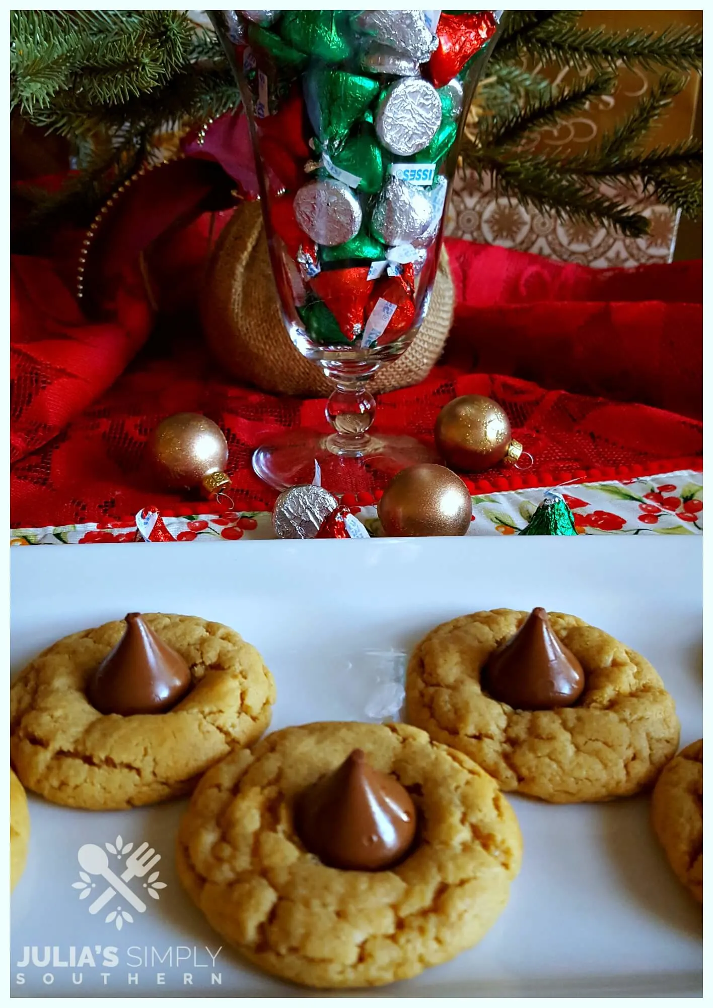 https://juliassimplysouthern.com/wp-content/uploads/Delicious-Peanut-Butter-Hershey-Kiss-Cookies-Christmas-Baking-for-the-holidays-Julias-Simply-Southern.jpg.webp