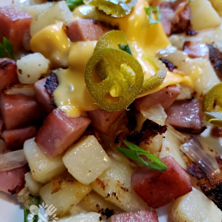 Fried Spam and Potatoes-image