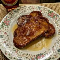 French Toast on a floral plate