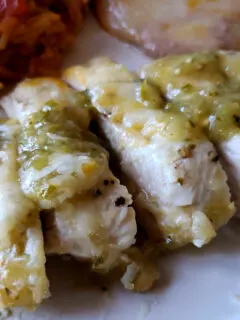 Salsa Verde Chicken - Best ever baked boneless chicken breast