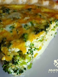 Delicious broccoli and cheddar cheese quiche recipe for breakfast