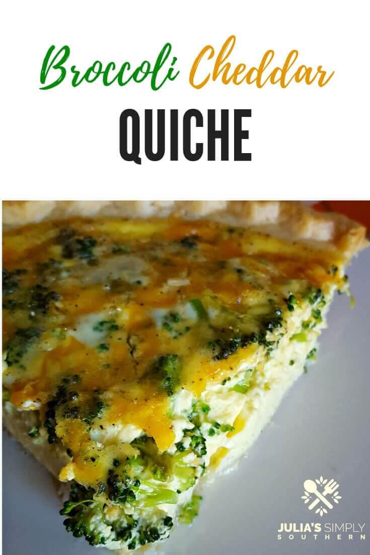 Easy Broccoli Cheese Quiche - Julias Simply Southern