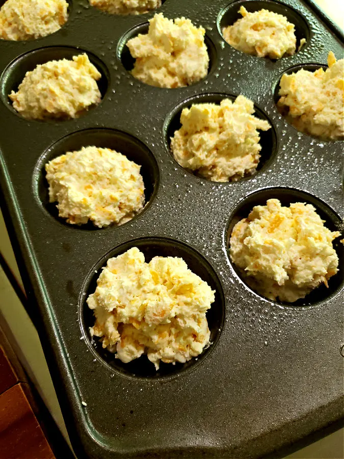 muffin pan biscuits ready for the oven