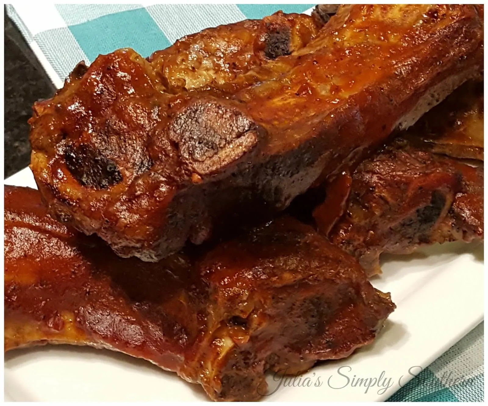 BBQ Beef Ribs slow roasted in the oven