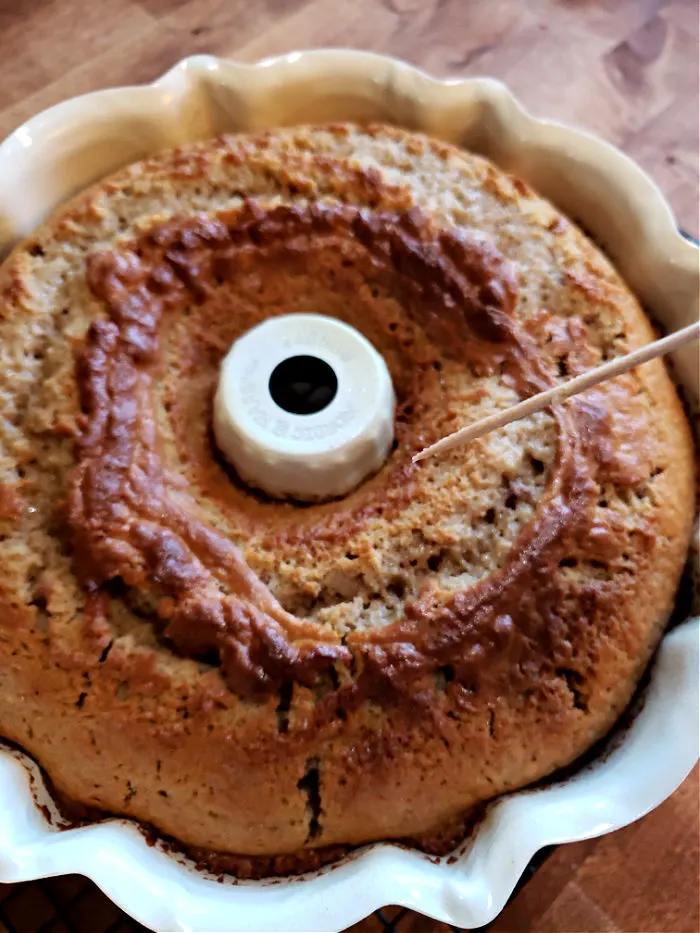 Fresh from the oven pecan pound cake