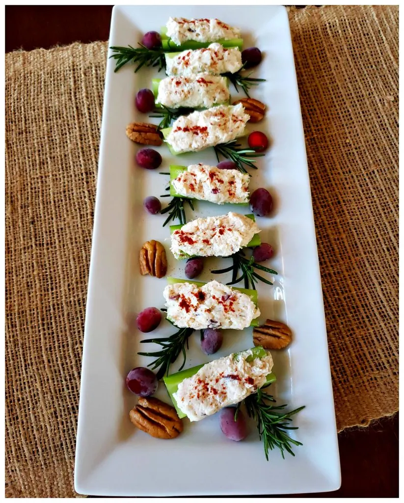 Serving platter with appetizers snack bites