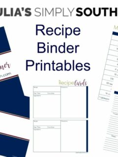 Free Printables, Recipe Binder Organizer