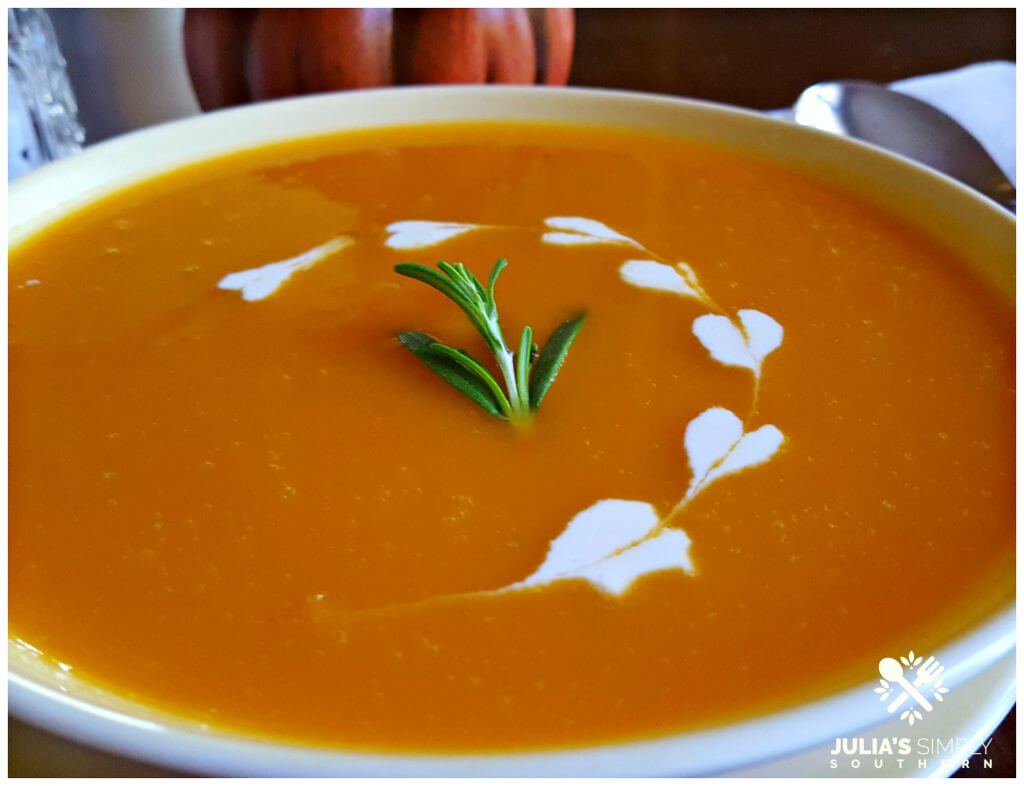Fresh pumpkin soup