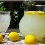 Freshly Squeezed Homemade Lemonade in a glass pitcher