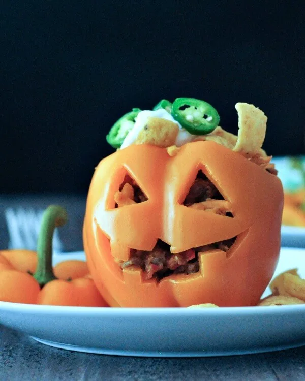 Halloween Stuffed Peppers