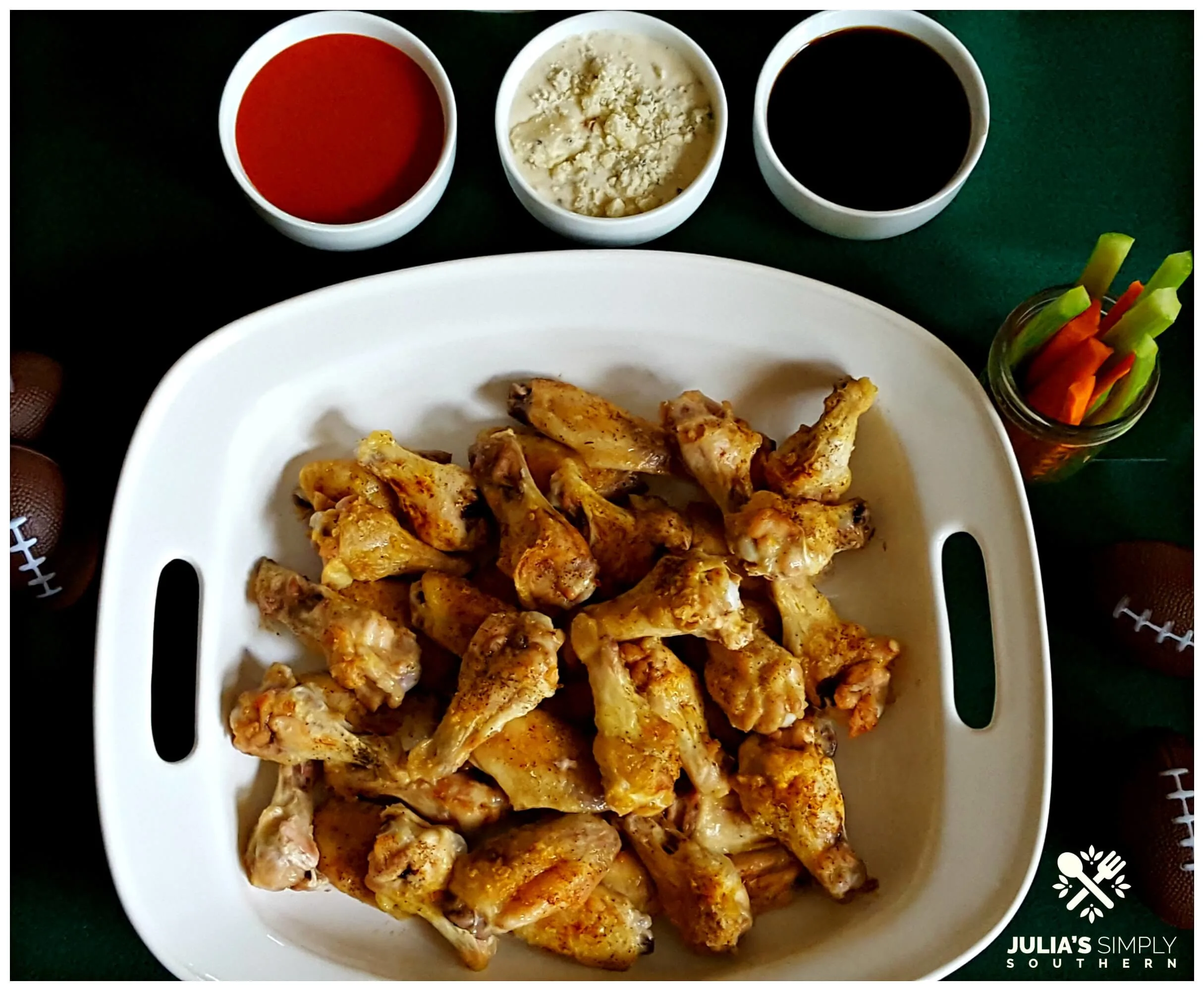 Game Day Appetizers and Party Food - Chicken Wings - Baked at 400