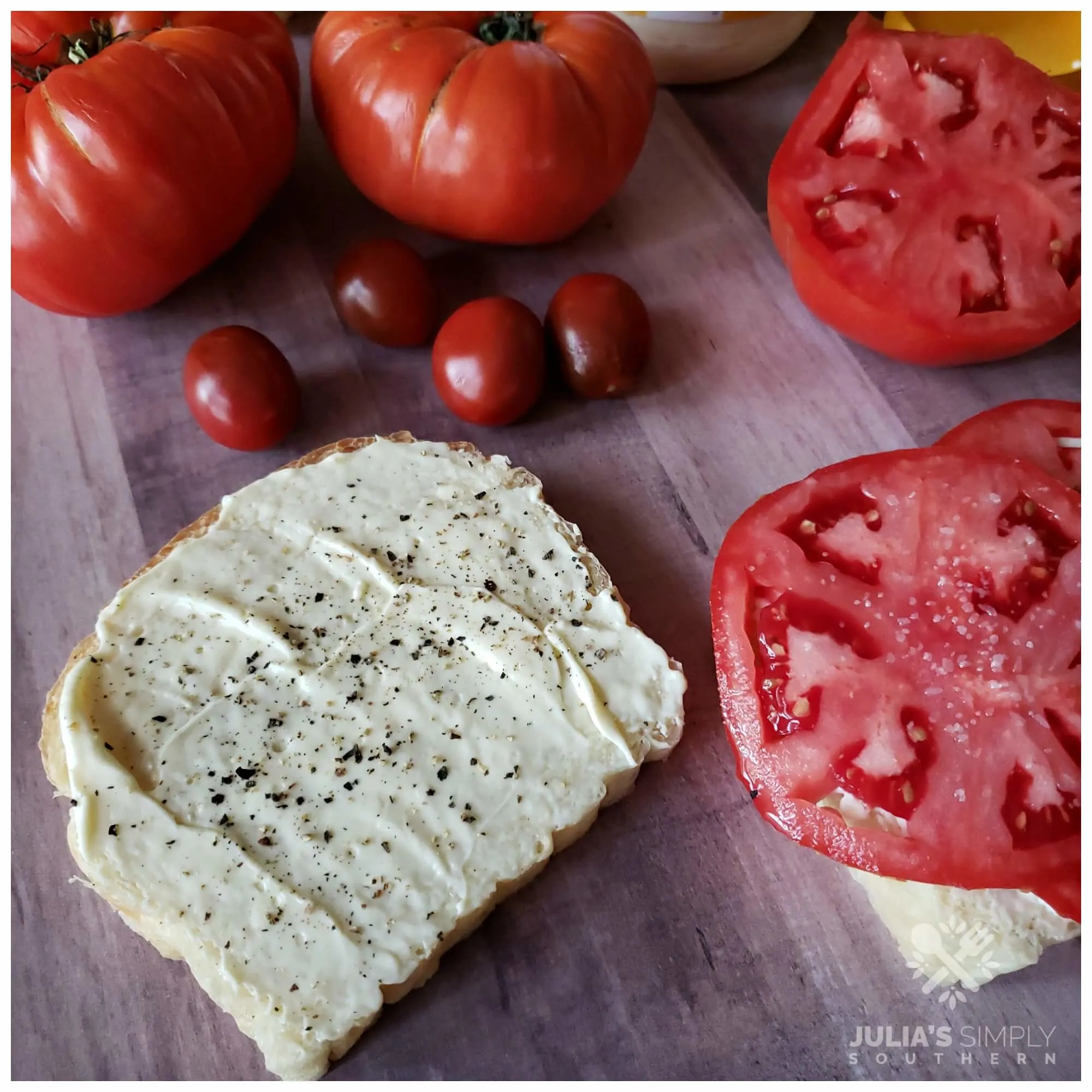 Perfect tomato sandwiches